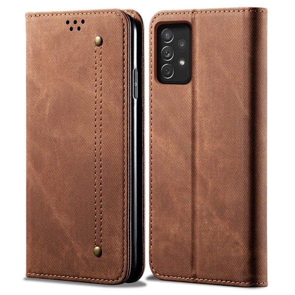 Jeans Samsung Galaxy A23 flip etui - Kaffe Brown