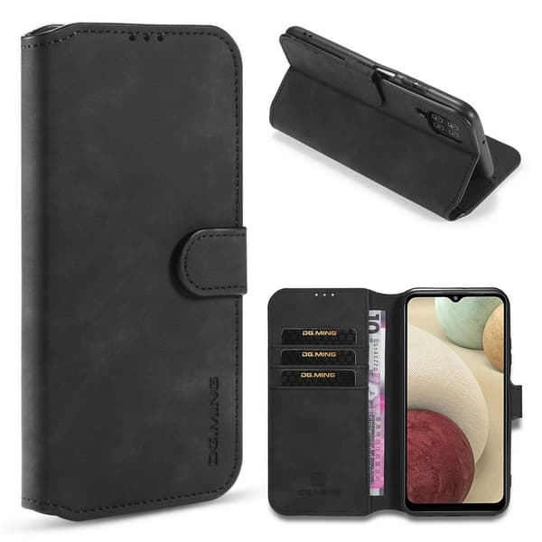 DG.Ming Samsung Galaxy A12 5G Retro Etui - Svart Black