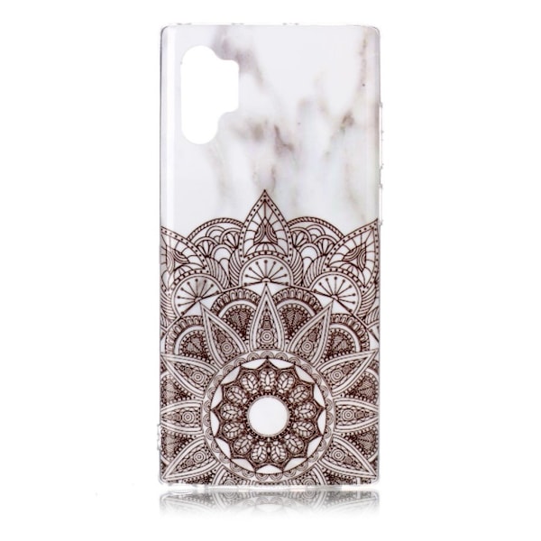 Marble Samsung Galaxy Note 10 Pro cover - Grå tribal marmor Silver grey