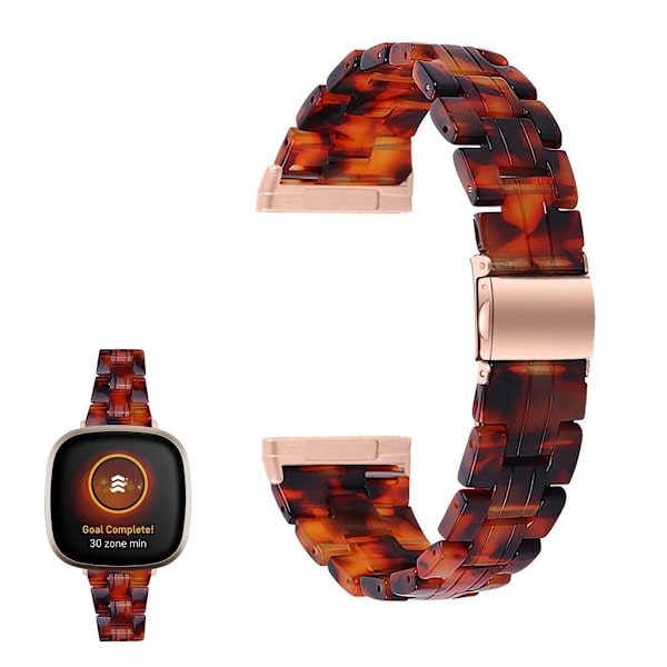 Fitbit Sense / Versa 3 farvet urrem - Tortoise Shell Brown
