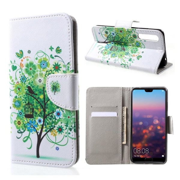 Huawei P20 uniikki suojakotelo - Vihreä puu Multicolor