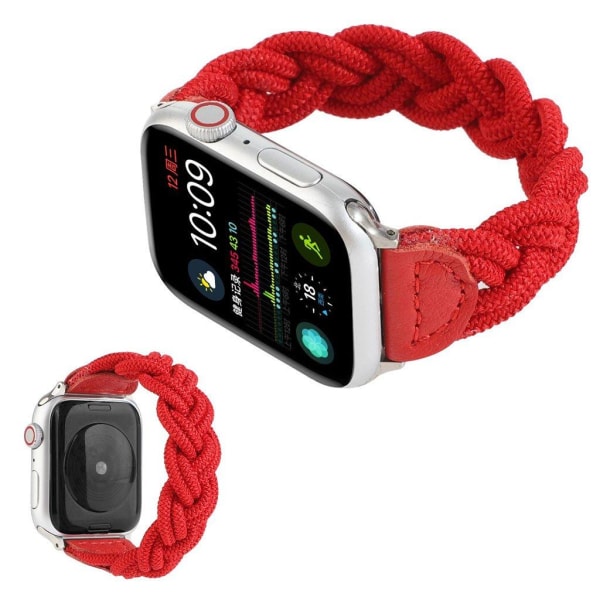 Apple Watch Series 6 / 5 44mm woven braid watch band - Red Röd