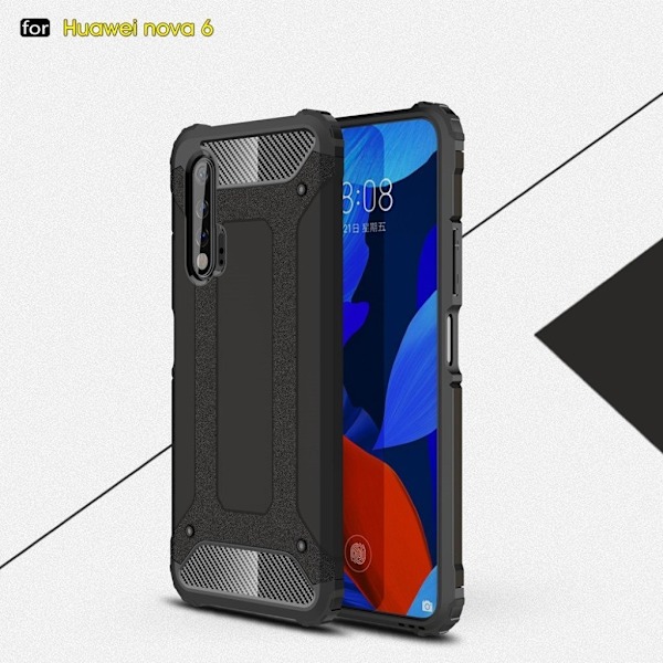 Armour Guard Huawei Nova 6 skal - Svart Svart