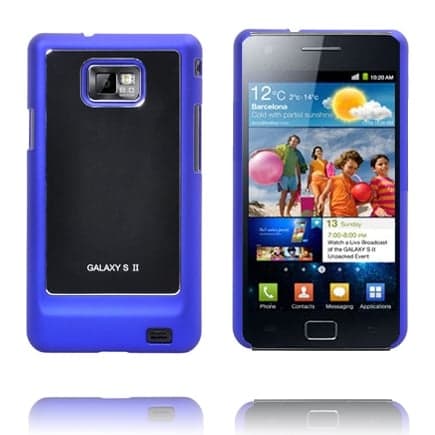 Galaxy S2 Alu Deksel (Hvit Kant) Samsung Galaxy S2 Deksel Blue