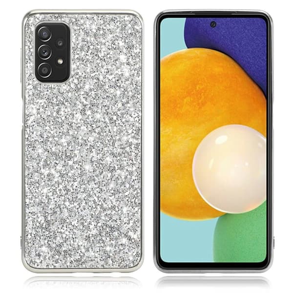Glitter Samsung Galaxy A32 5G Suojakotelo - Hopea Silver grey