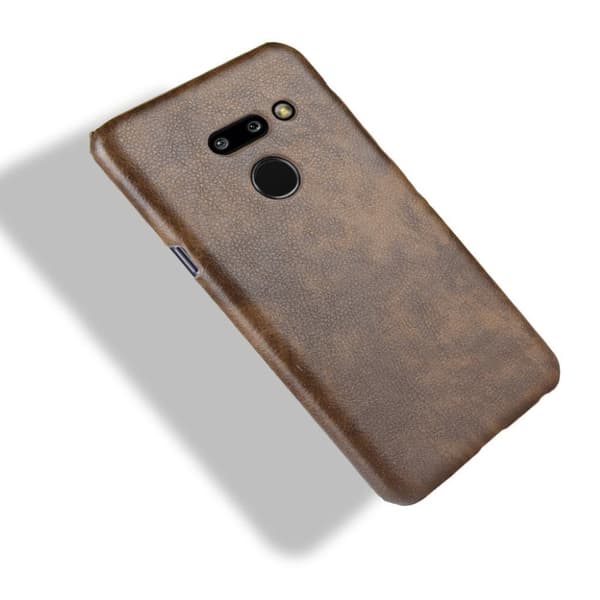 LG G8 Thinq Litchi Etui - Brun Brown