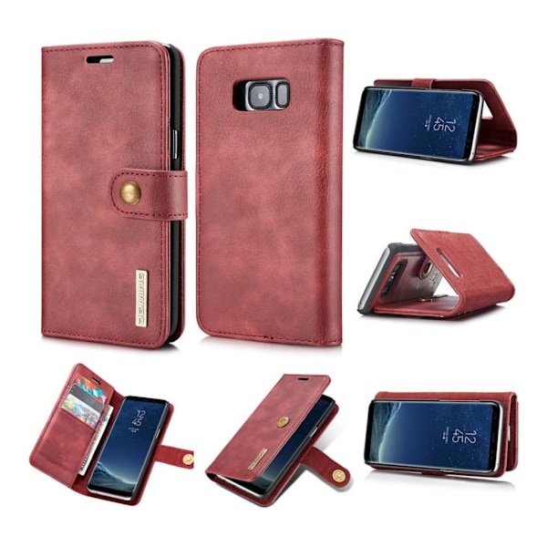 DG.MING Samsung Galaxy S8 Læder etui - Rød Red