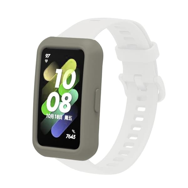 Huawei Band 7 / 6 suojakuori - Tummanharmaa Silver grey