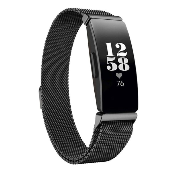 Fitbit Inspire / Inspire HR milanese rostfritt klockband - Black Svart