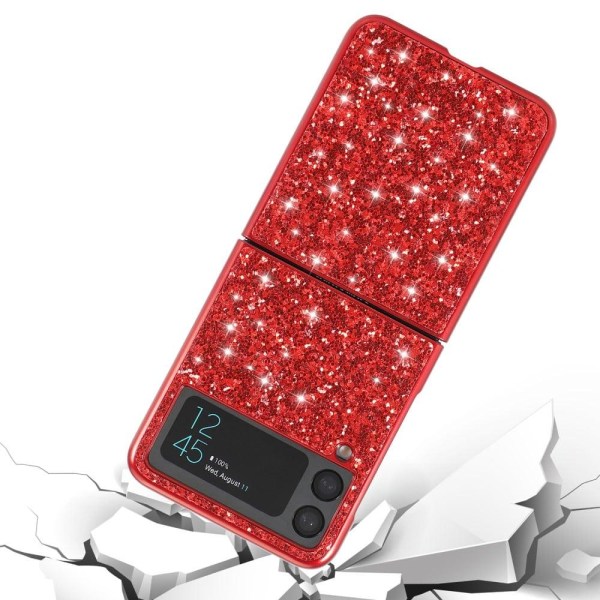 Glitter Samsung Galaxy Z Flip3 5G Suojakotelo - Punainen Red
