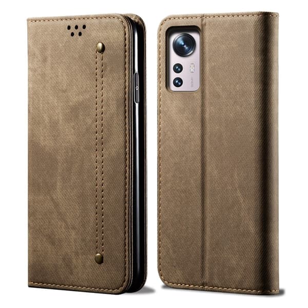 Jeans Xiaomi 12 Pro flip etui - Brun Brown