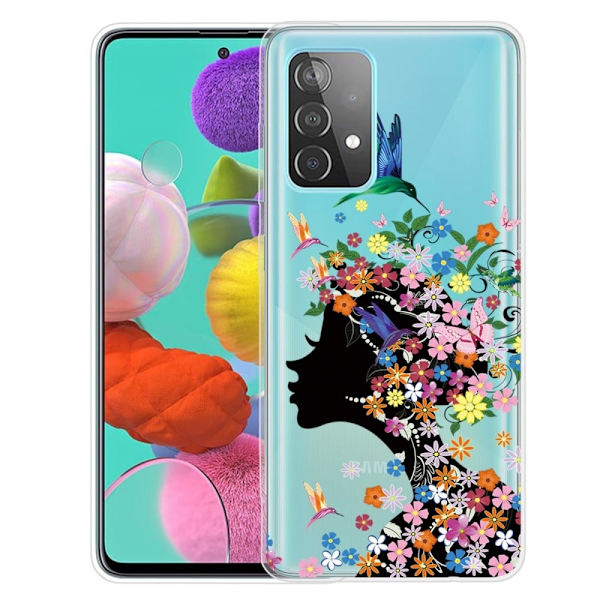 Deco Samsung Galaxy A73 Etui - Blomst Fe Multicolor