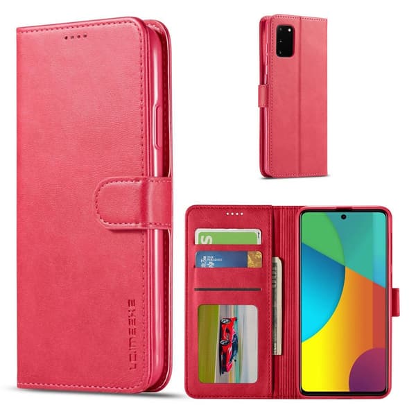 LC.IMEEKE Samsung Galaxy S10 Lite Flip kotelot - Ruusu Red
