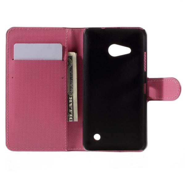 Moberg Microsoft Lumia 550 Læder Etui - Triangler Mønster Multicolor