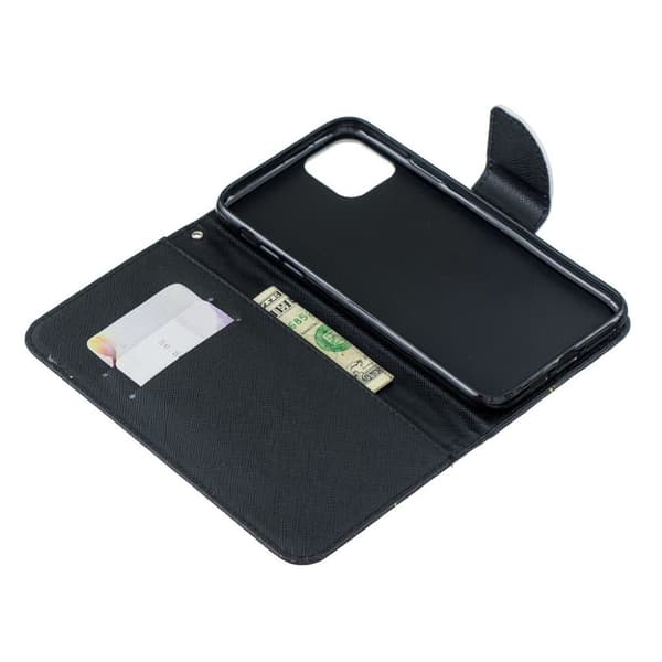 Wonderland iPhone 11 Pro flip etui - Hvid Blomst Black