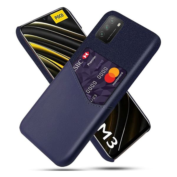 Bofink Xiaomi Redmi 9T Card Cover - Blå Blue