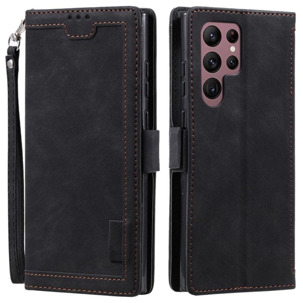 Suburbian läder Samsung Galaxy S23 Ultra fodral - Svart Svart
