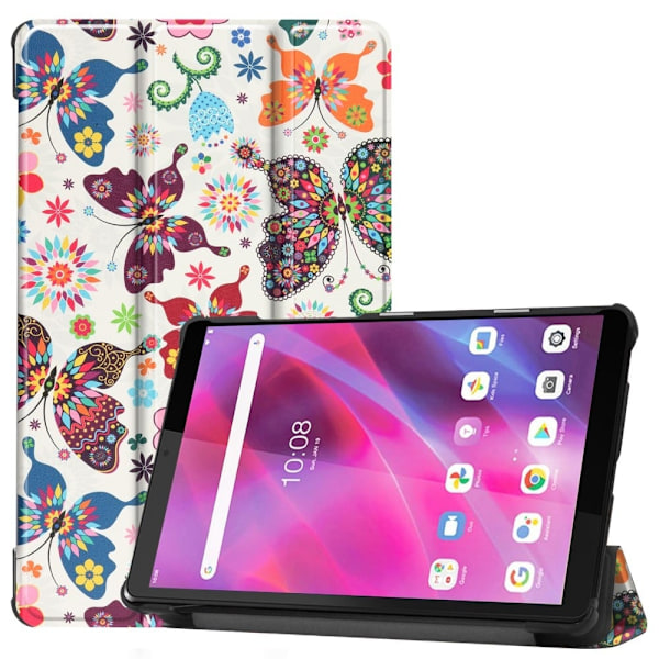 Lenovo Tab M8 (3. sukupolvi) kolmiosainen nahkakotelo - Perhoset Multicolor