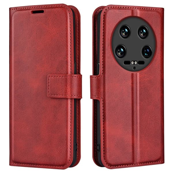 Xiaomi 14 Ultra nahkainen lompakokkotelo - Punainen Red