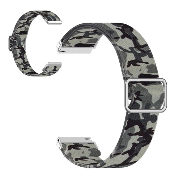 20mm Universal pattern printing nylon watch band - Camouflage Gr Silvergrå