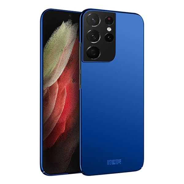 MOFI Samsung Galaxy S21 Ultra 5G slim shield kotelot - Sininen Blue