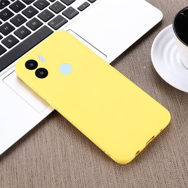 Matt flytende silikondeksel for Xiaomi Poco C51 - Gul Yellow