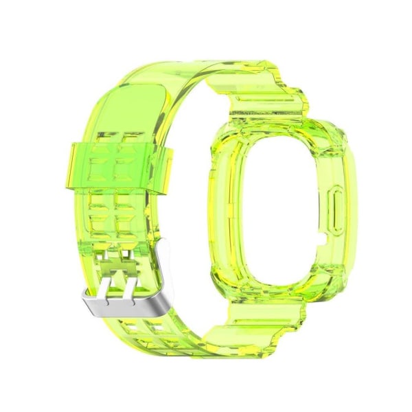 Fitbit Versa 3 / Sense transparent silikon klockarmband - gul Gul
