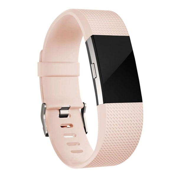 Fitbit Charge 2 silikone sportsurrem med tekstur - Beige Beige