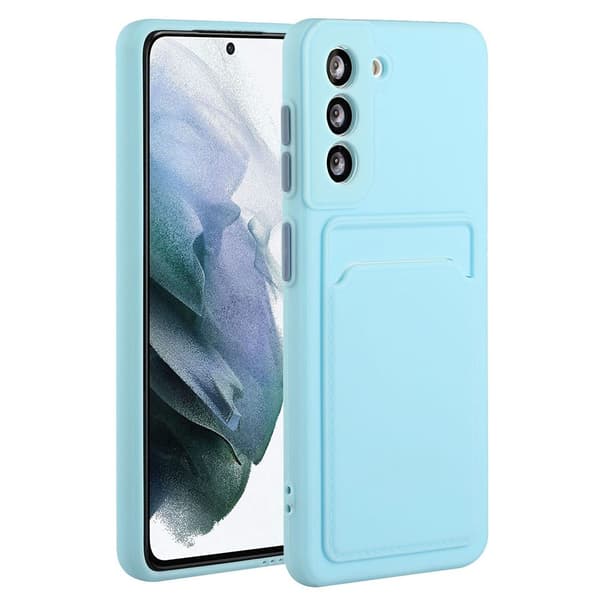 Cover med Kortholder til Samsung Galaxy S23 - Himmelblå Blue