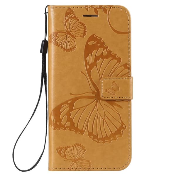 Butterfly läder Huawei P Smart 2019 fodral - Gul Gul