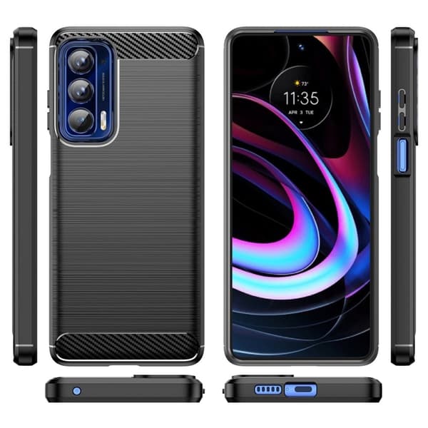 Carbon Flex Etui Motorola Edge (2021) - Svart Black