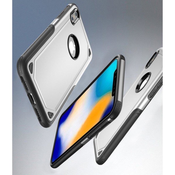 iPhone 9 Plus mobilskal plast silikon halkfri - Silver Silvergrå