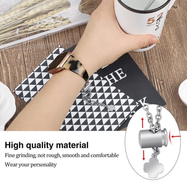 Apple Watch Series 5 44mm elegant watch band - Grey / White Silvergrå