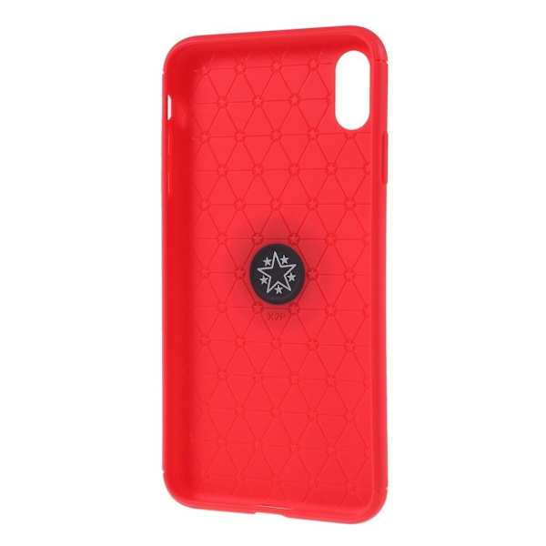 iPhone Xs Max kickstand etui med fingerring - Rød Red