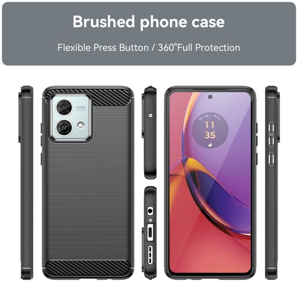 Carbon Flex Motorola Moto G84 skal - Svart Svart