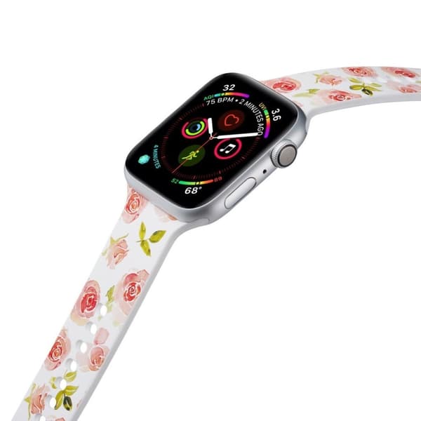 Apple Watch Series 5 40mm Mønster silikone urrem - Rose Pink