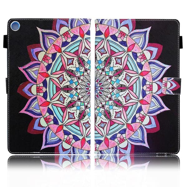 Cool mönster läder flip fodral för your Samsung Galaxy Tab A7 10.4 (2020) - mandala multifärg