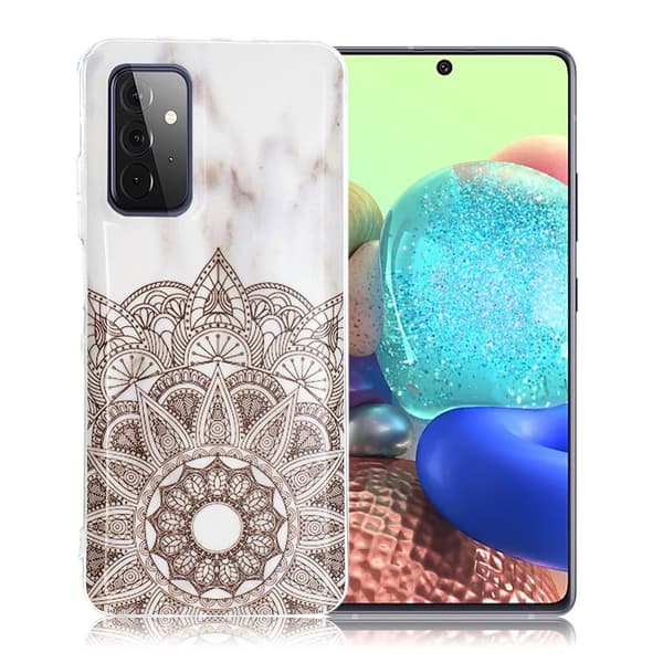 Marble Samsung Galaxy A72 5G Etui - Grey Tribal Marmor Beige