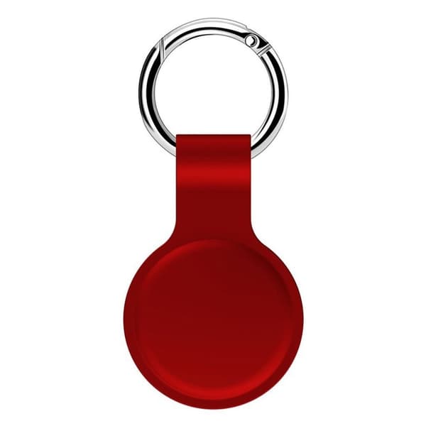 AirTags silikoneetui med nøglering - Rød Red