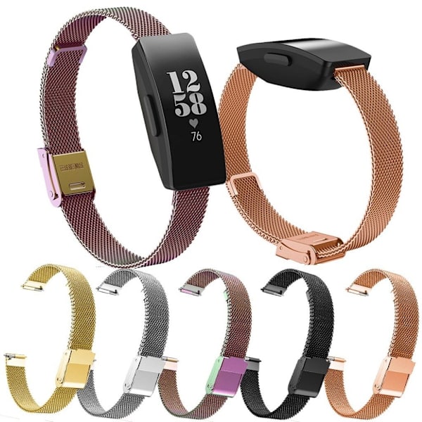 Fitbit Ace 2 / Inspire HR urrem med spænde i rustfrit stål - Sølv Silver grey