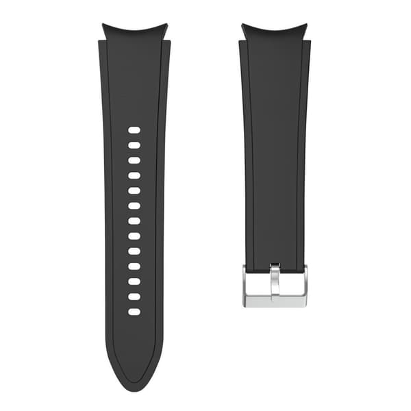 Enkel silikoneurrem i cool farve til Samsung Watch 4-enhed - Sort Black