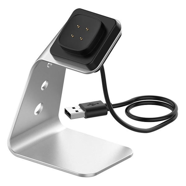 Fitbit Sense / Versa 3 ladestasjon - Sølv Silver grey