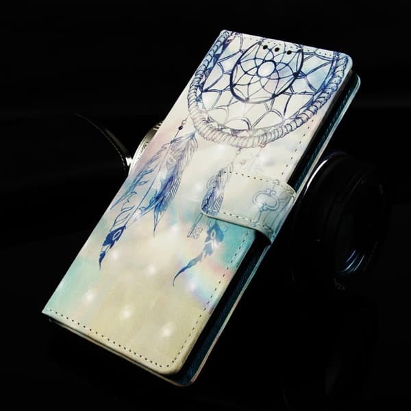 Samsung Galaxy A40 mønster læretui - Grå Drømmefanger Multicolor
