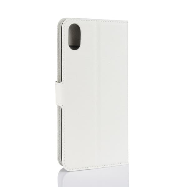 iPhone Xr flip cover i læder med litchi-tekstur - Hvid White