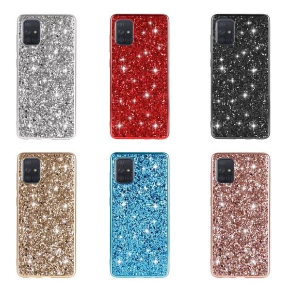 Glitter Samsung Galaxy S10 Lite Etui - Sort Black