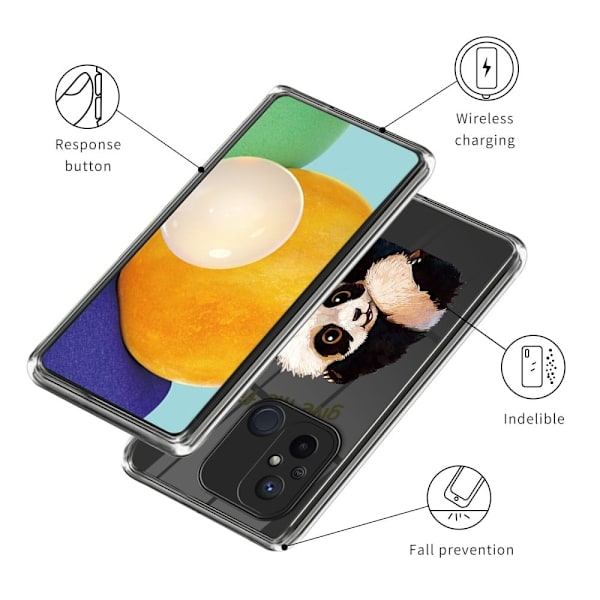 Deco Xiaomi Redmi 12C skal - Panda Vit