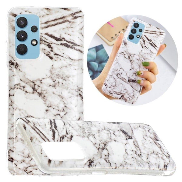 Marble Samsung Galaxy A32 Etui - Hvid White