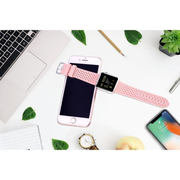 Apple Watch Series 5 44mm Kule Silikon Klokkereim - Rosa Pink