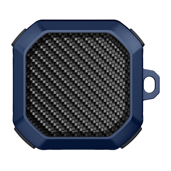 Samsung Galaxy Buds2 / Buds Pro / Live etui i kulfiber - Sort / Blå Blue