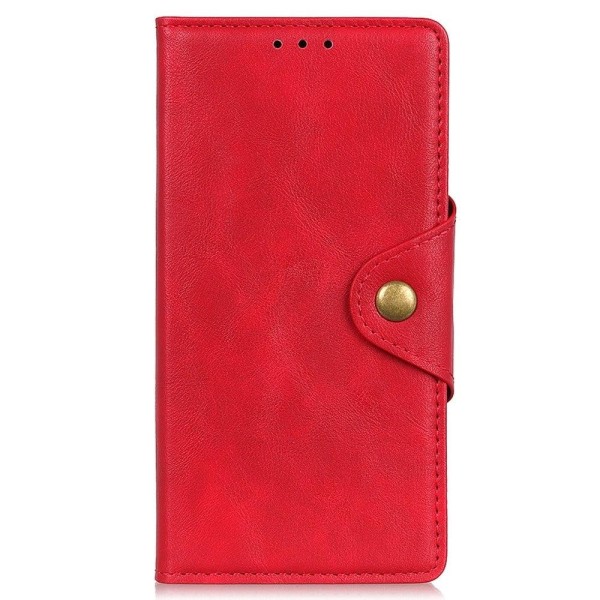 Alpha Samsung Galaxy M23 læder flip etui - Rød Red